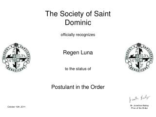 The Society of Saint Dominic