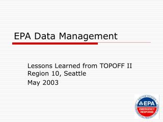 EPA Data Management