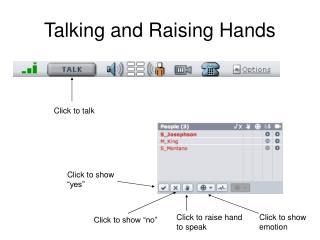 Talking and Raising Hands