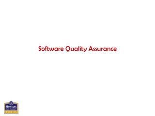 Software Quality Assurance