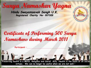 Surya Namaskar Yagna