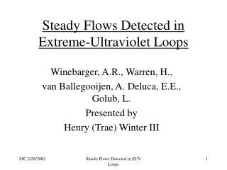 Steady Flows Detected in Extreme-Ultraviolet Loops