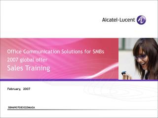 Office Communication Solutions for SMBs 2007 global offer Sales Training