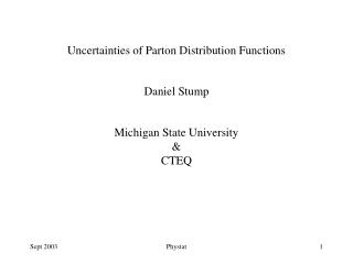 Uncertainties of Parton Distribution Functions