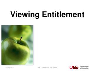 Viewing Entitlement