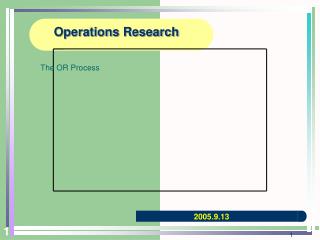 Operations Research