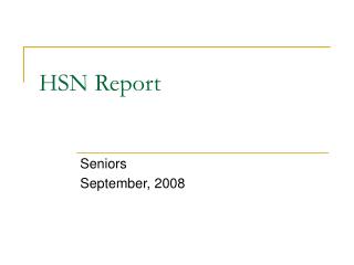 HSN Report