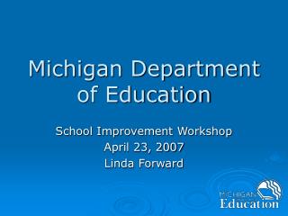 Michigan Department of Education