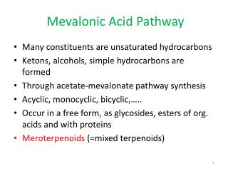 Mevalonic Acid Pathway