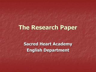 The Research Paper