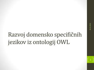 Razvoj domensko specifičnih jezikov iz ontologij OWL