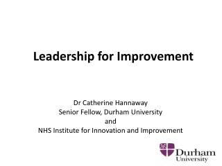 Leadership for Improvement