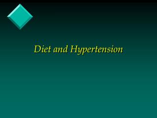 Diet and Hypertension