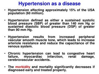 Hypertension as a disease