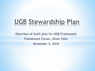 UGB Stewardship Plan