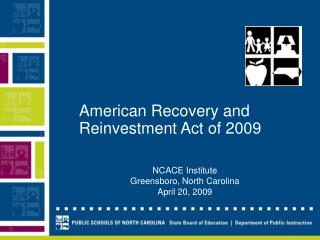 American Recovery and Reinvestment Act of 2009