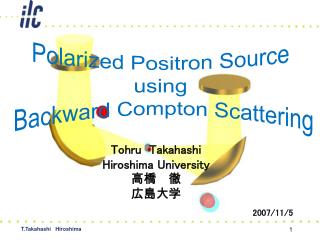 Polarized Positron Source using Backward Compton Scattering