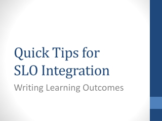 Quick Tips for SLO Integration