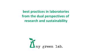 best practices in laboratories from the dual perspectives of research and sustainability