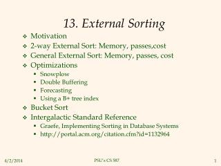 13. External Sorting