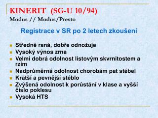 KINERIT (SG-U 10/94) Modus // Modus/Presto