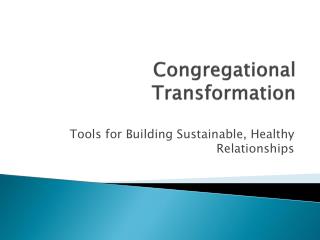 Congregational Transformation