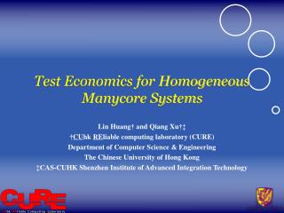 Test Economics for Homogeneous Manycore Systems