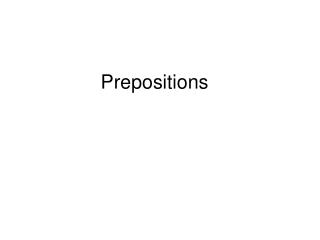 Prepositions