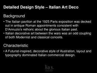 Detailed Design Style – Italian Art Deco Background