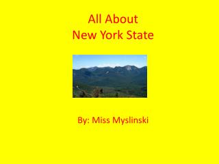 All About New York State