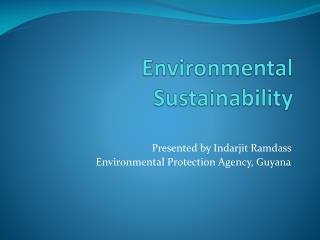 Environmental Sustainability