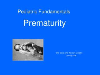 Pediatric Fundamentals Prematurity