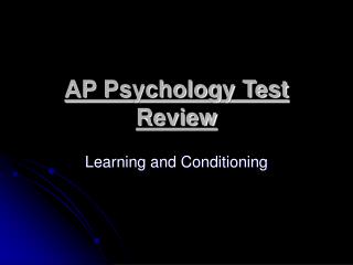 AP Psychology Test Review