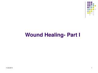 Wound Healing- Part I