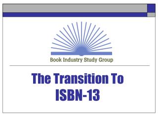 The Transition To ISBN-13