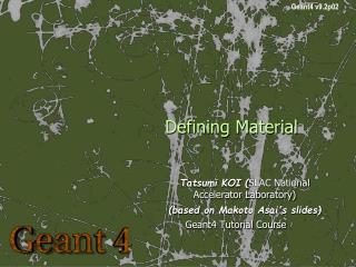 Defining Material