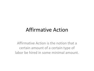 Affirmative Action