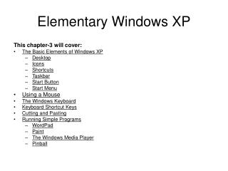 Elementary Windows XP