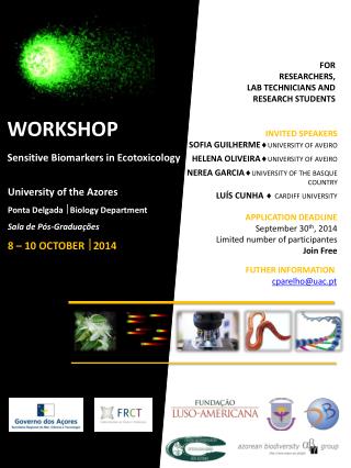 WORKSHOP Sensitive Biomarkers in Ecotoxicology