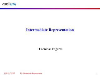 Intermediate Representation