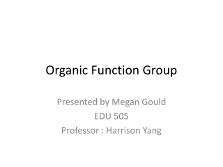 Organic Function Group