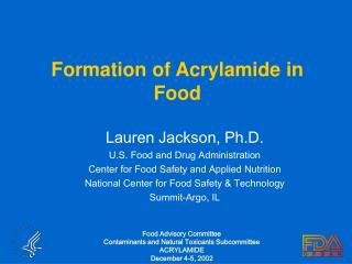 Formation of Acrylamide in Food