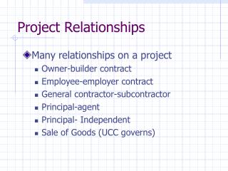 Project Relationships