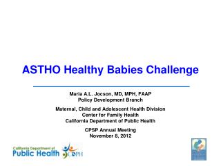 ASTHO Healthy Babies Challenge
