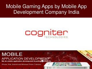 Mobile Gaming Apps by Mobile App Development Company India