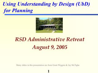RSD Administrative Retreat August 9, 2005