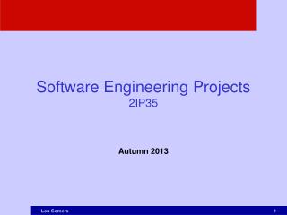 Software Engineering Projects 2IP35