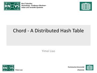 Chord - A Distributed Hash Table