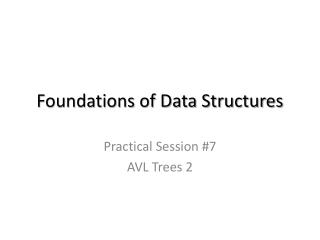 Foundations of Data Structures