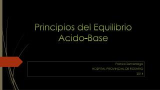 Principios del Equilibrio Acido-Base